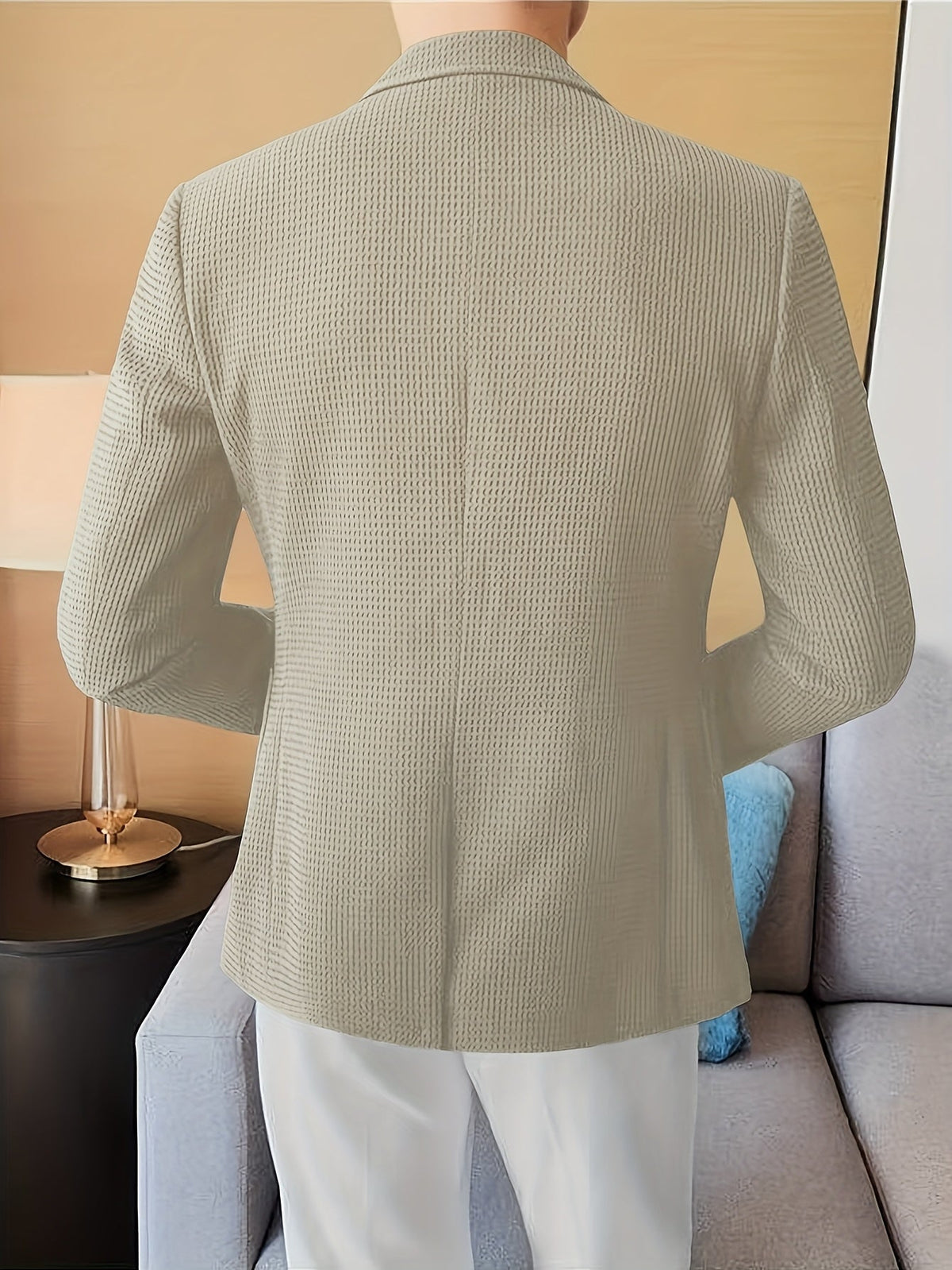 Men's Lapel Knit Blazer