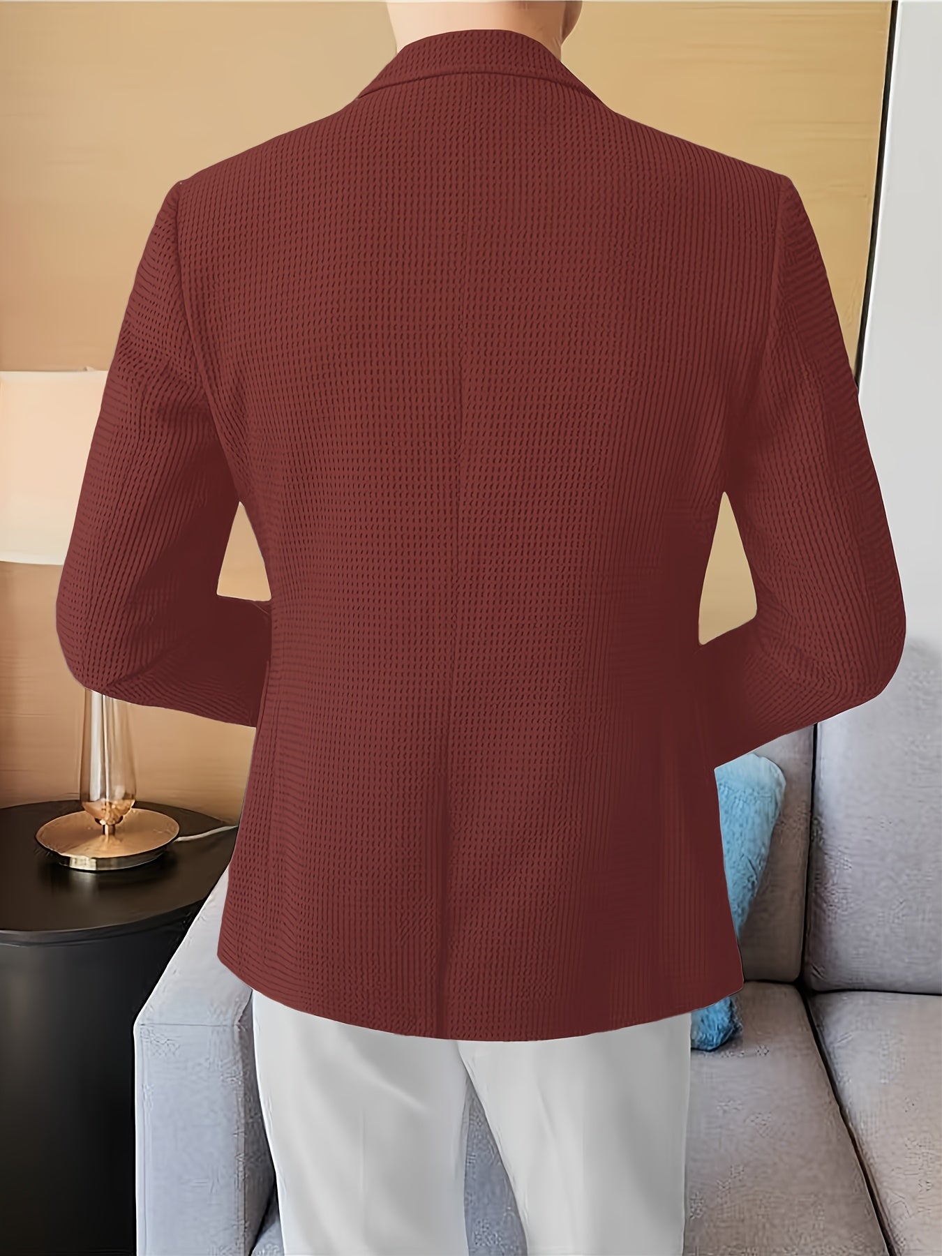 Men's Lapel Knit Blazer