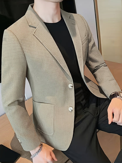 Men's Lapel Knit Blazer