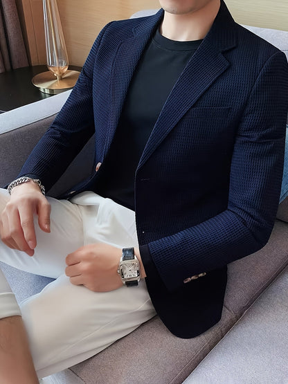 Men's Lapel Knit Blazer