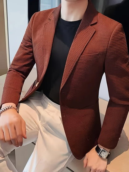 Men's Lapel Knit Blazer