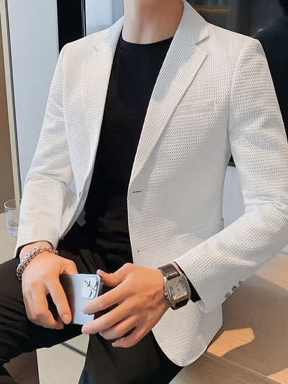 Men's Lapel Knit Blazer