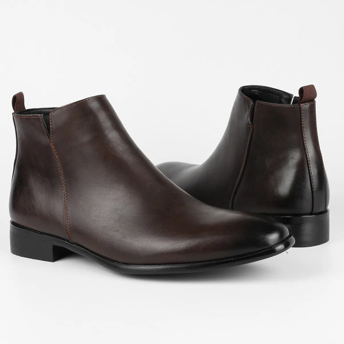 Men's Leather Look Chelsea Boots