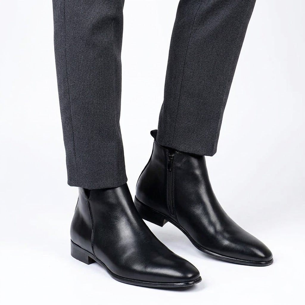 Men's Leather Look Chelsea Boots