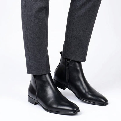 Men's Leather Look Chelsea Boots
