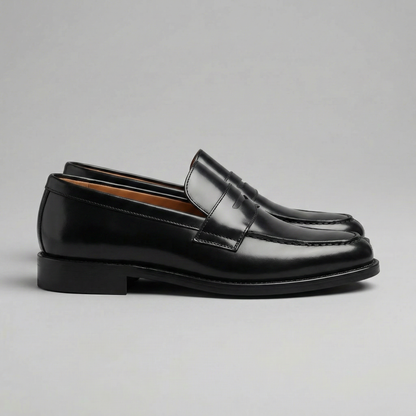 Men's Leather Look Penny Loafers