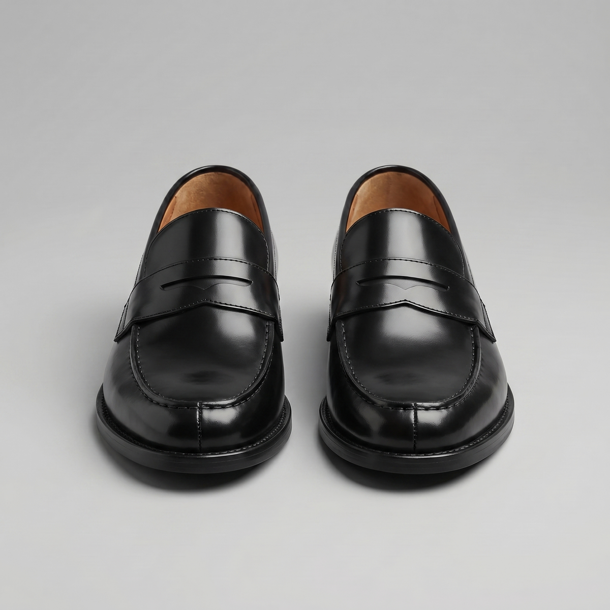 Men's Leather Look Penny Loafers