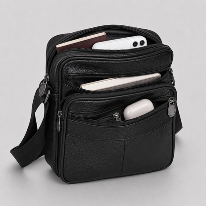 Men's Leather Look Shoulder Bag