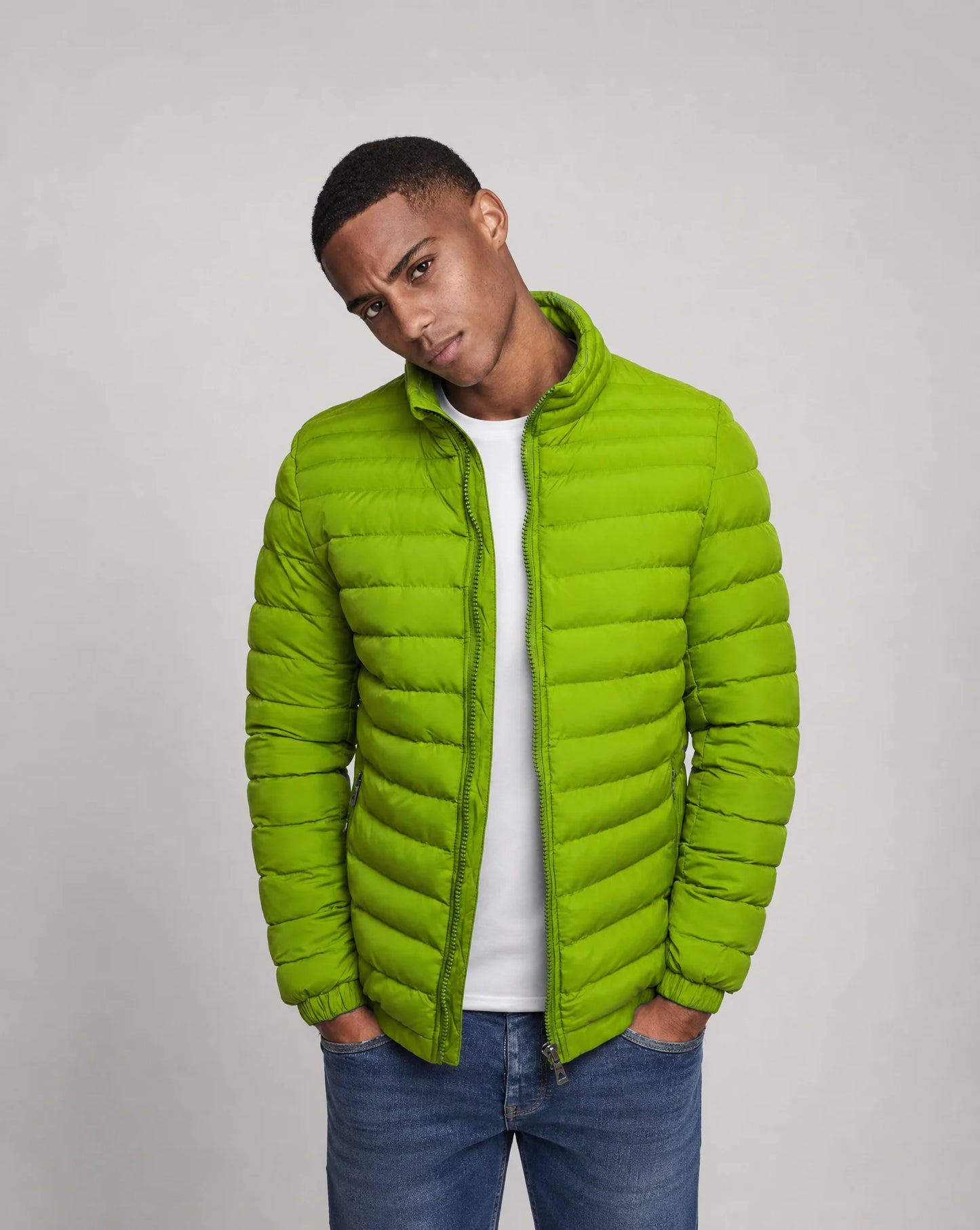 Men's green lightweight luxury summer jacket by ILYNORA