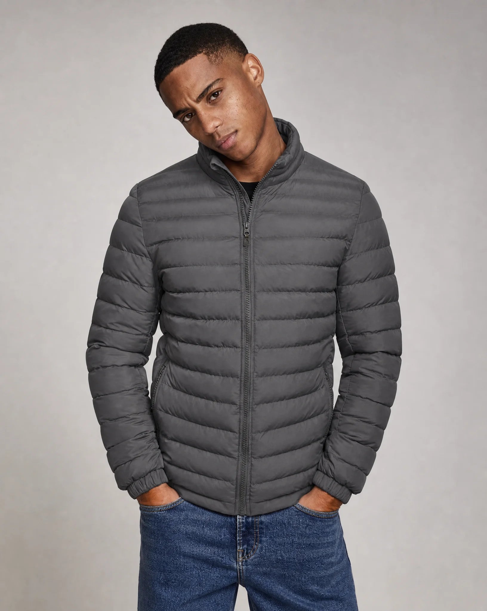 Men's grey lightweight luxury summer jacket by ILYNORA