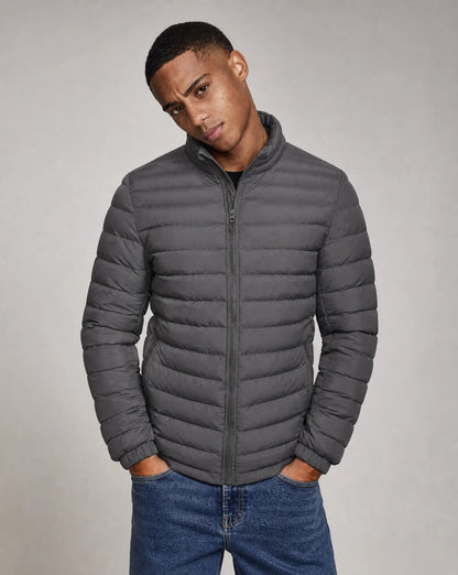 Men's grey lightweight luxury summer jacket by ILYNORA