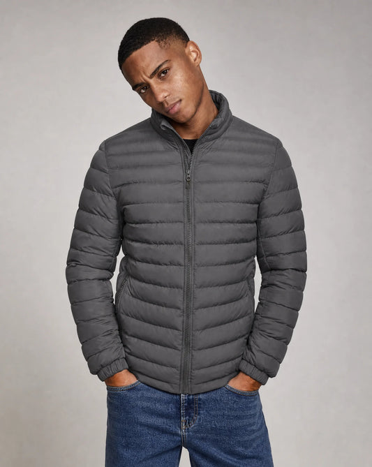 Men's grey lightweight luxury summer jacket by ILYNORA
