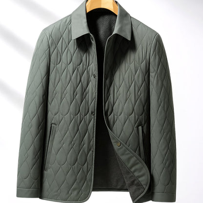 Men's Lightweight Quilted Button-Front Jacket