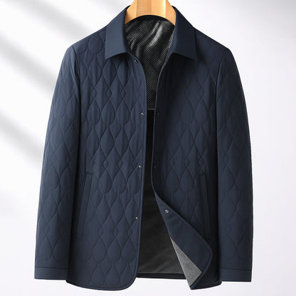 Men's Lightweight Quilted Button-Front Jacket