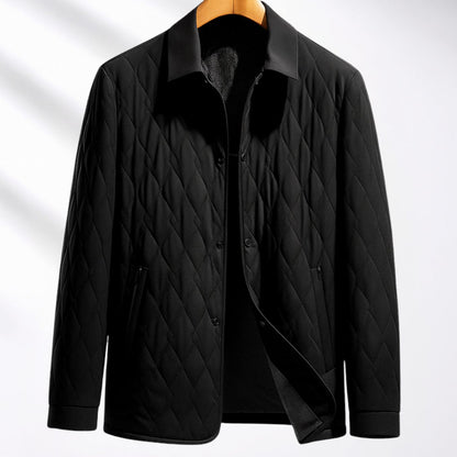 Men's Lightweight Quilted Button-Front Jacket