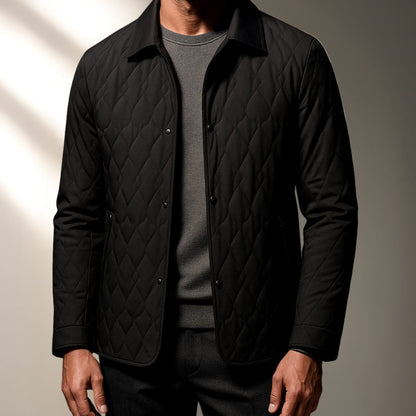Men's Lightweight Quilted Button-Front Jacket