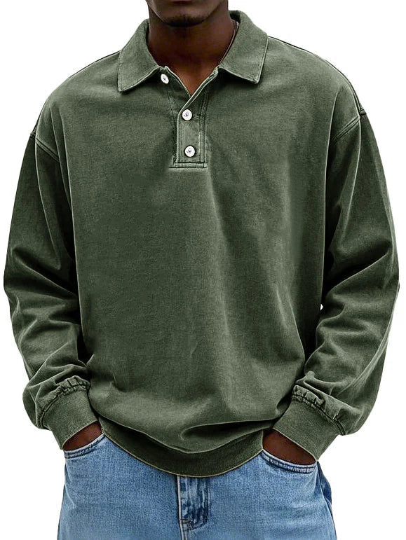 Men's Long Sleeved Polo Shirt