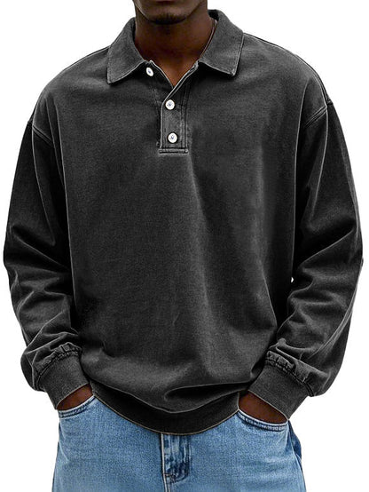Men's Long Sleeved Polo Shirt