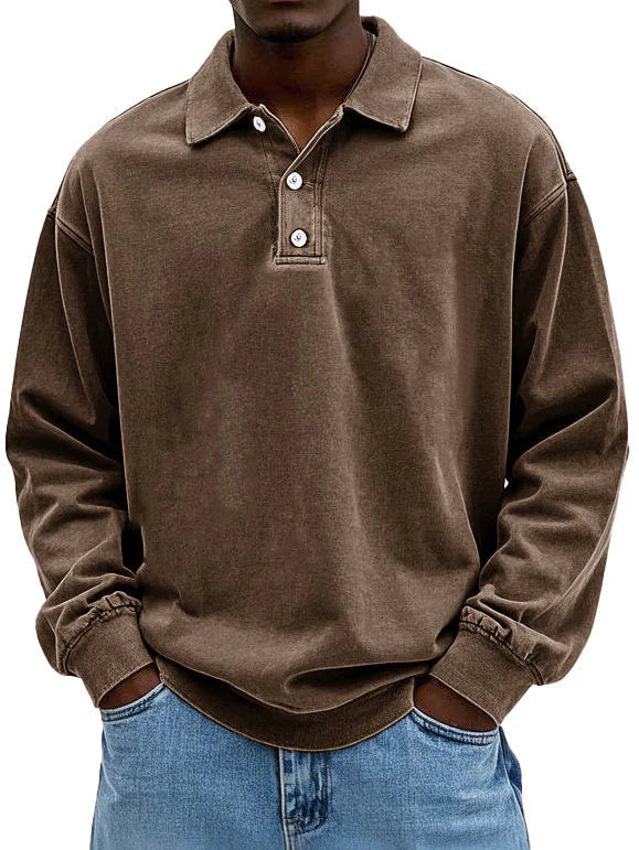 Men's Long Sleeved Polo Shirt