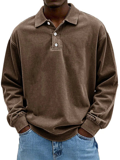 Men's Long Sleeved Polo Shirt