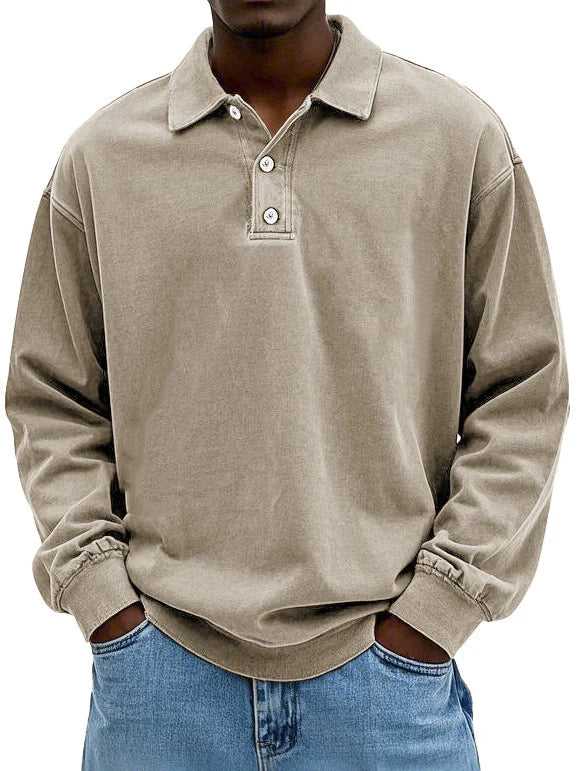 Men's Long Sleeved Polo Shirt