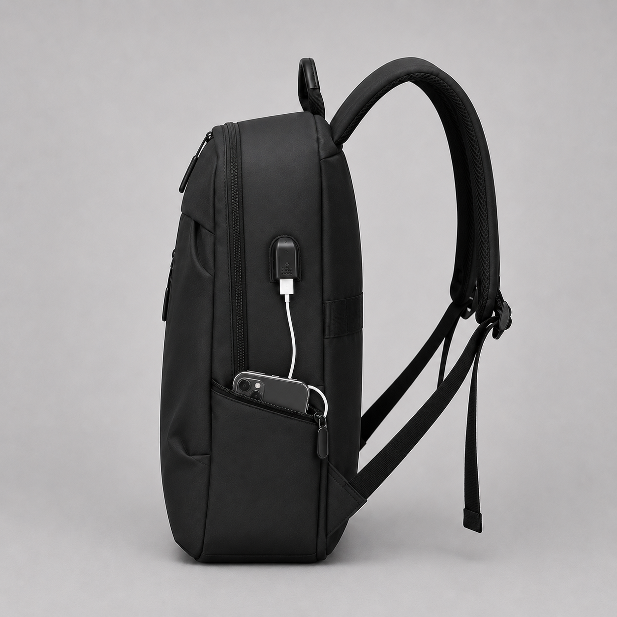 Men's Minimalist Backpack With USB Port