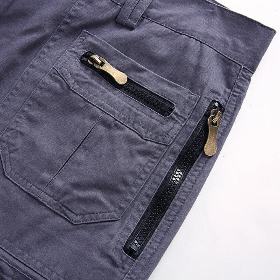 Men's Multi Pocket Tactical Cargo Shorts With Adjustable Waist