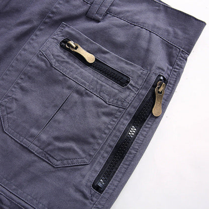 Men's Multi Pocket Tactical Cargo Shorts With Adjustable Waist