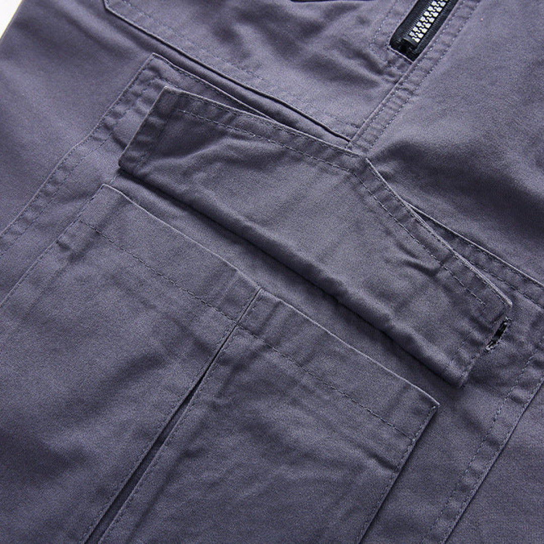 Men's Multi Pocket Tactical Cargo Shorts With Adjustable Waist