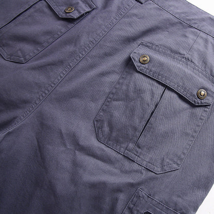 Men's Multi Pocket Tactical Cargo Shorts With Adjustable Waist