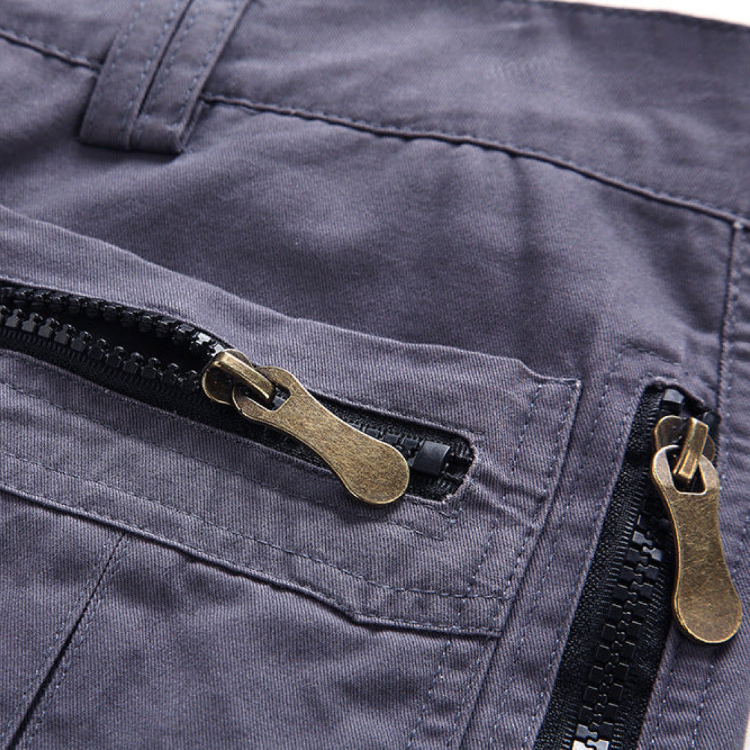 Men's Multi Pocket Tactical Cargo Shorts With Adjustable Waist
