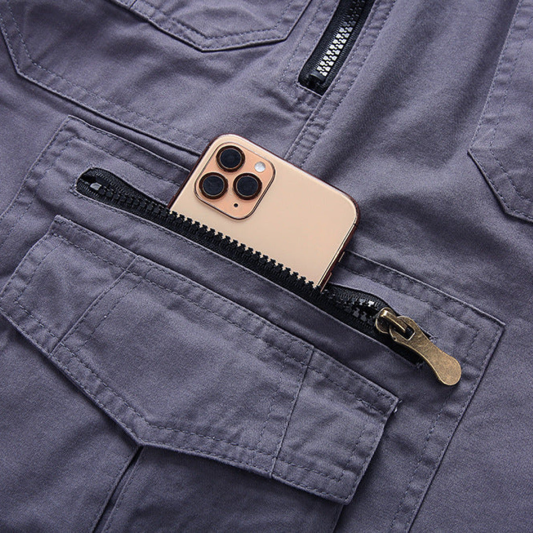 Men's Multi Pocket Tactical Cargo Shorts With Adjustable Waist