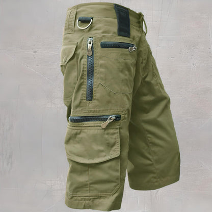 Men's Multi Pocket Tactical Cargo Shorts With Adjustable Waist