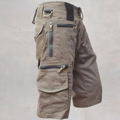 Men's Multi Pocket Tactical Cargo Shorts With Adjustable Waist