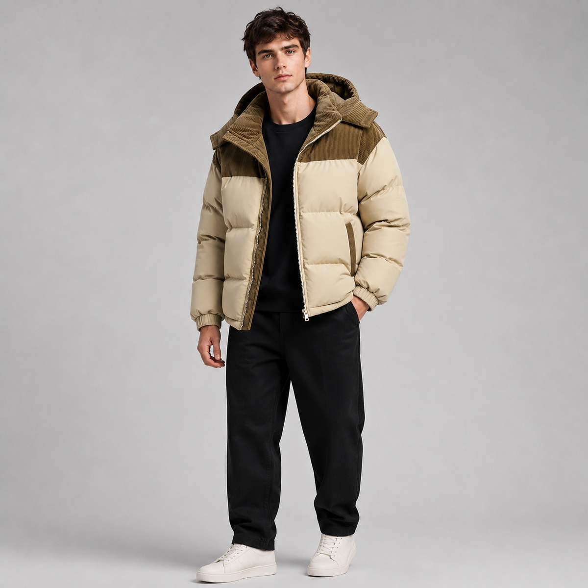 Men's Oversized Hooded Padded Puffer Jacket