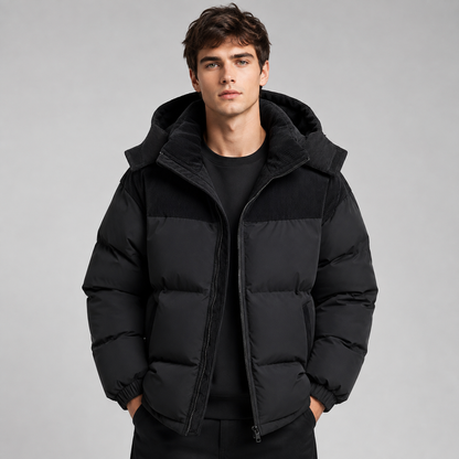 Men's Oversized Hooded Padded Puffer Jacket