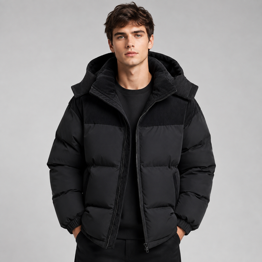 Men's Oversized Hooded Padded Puffer Jacket