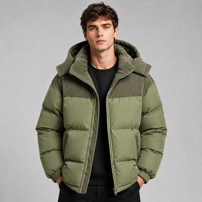 Men's Oversized Hooded Padded Puffer Jacket