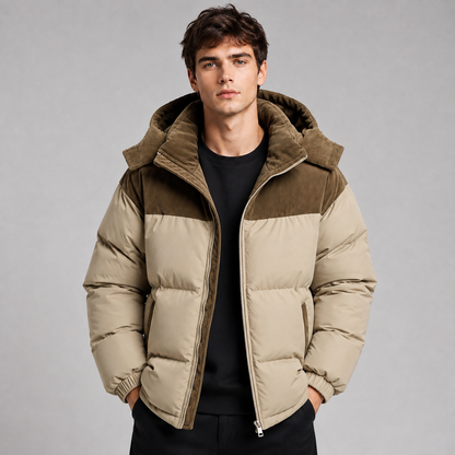 Men's Oversized Hooded Padded Puffer Jacket