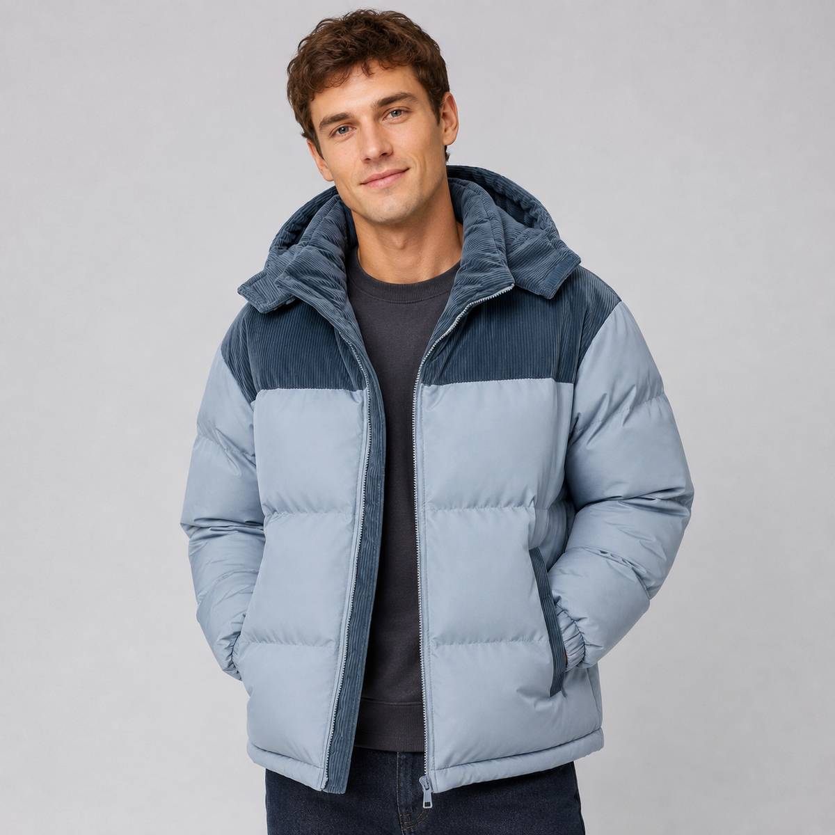 Men's Oversized Hooded Padded Puffer Jacket