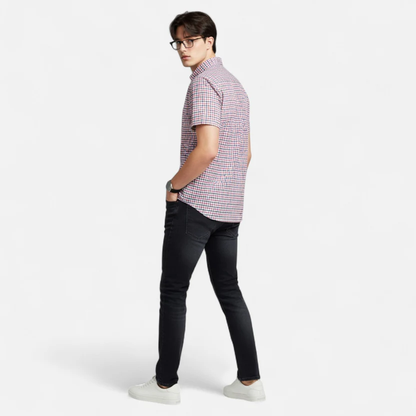 Men's Oxford Cotton Short Sleeve Summer Shirt