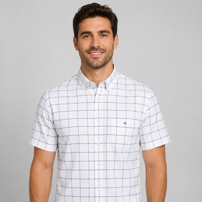 Men's Oxford Cotton Short Sleeve Summer Shirt