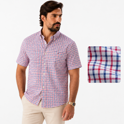 Men's Oxford Cotton Short Sleeve Summer Shirt