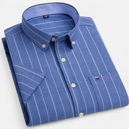 Men's Oxford Cotton Short Sleeve Summer Shirt