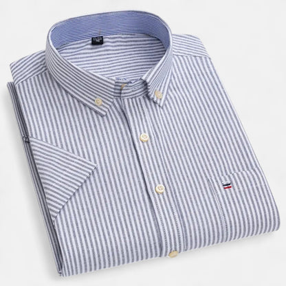 Men's Oxford Cotton Short Sleeve Summer Shirt
