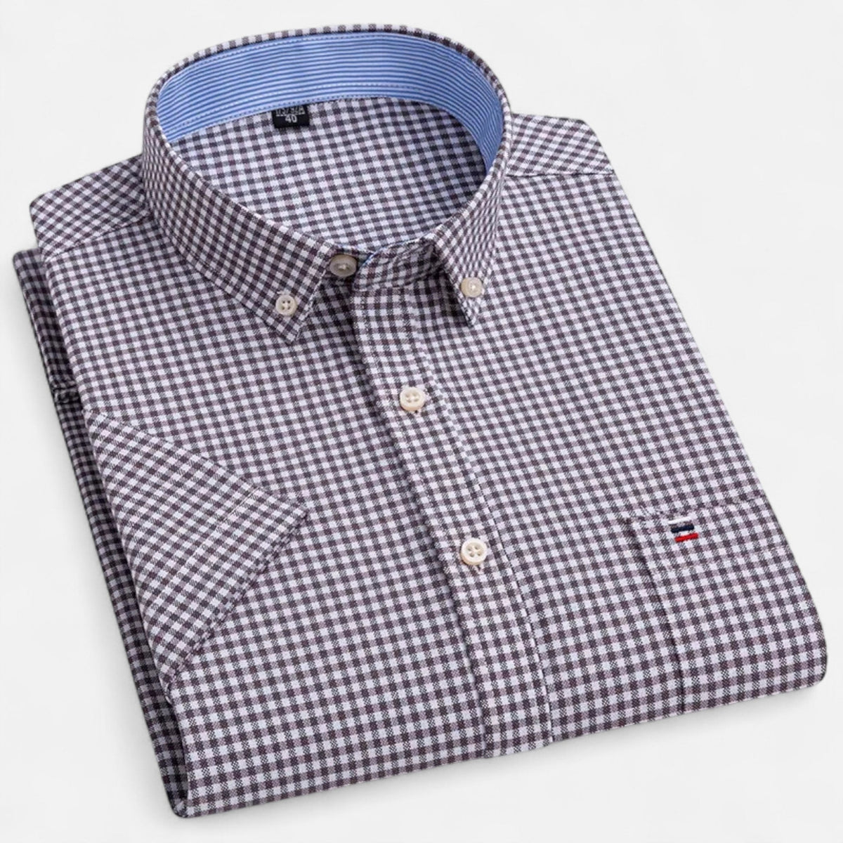 Men's Oxford Cotton Short Sleeve Summer Shirt