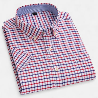 Men's Oxford Cotton Short Sleeve Summer Shirt
