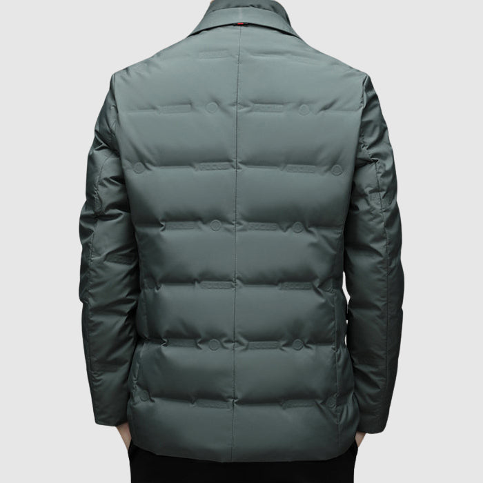 Men's Padded Down Filled Notched Collar Jacket