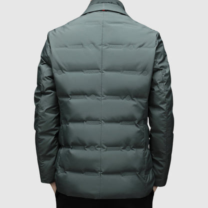 Men's Padded Down Filled Notched Collar Jacket