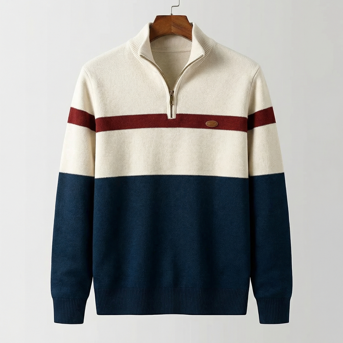 Men's Quarter Zip Cotton Pullover
